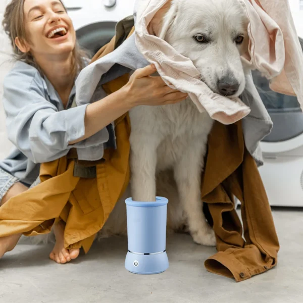 Automatic Dog Paw Cleaner with Soft Silicone Brush