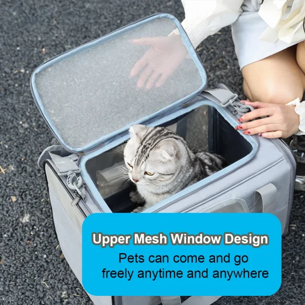 Trolley Bag - Detachable Rolling Carrier for Small Dogs
