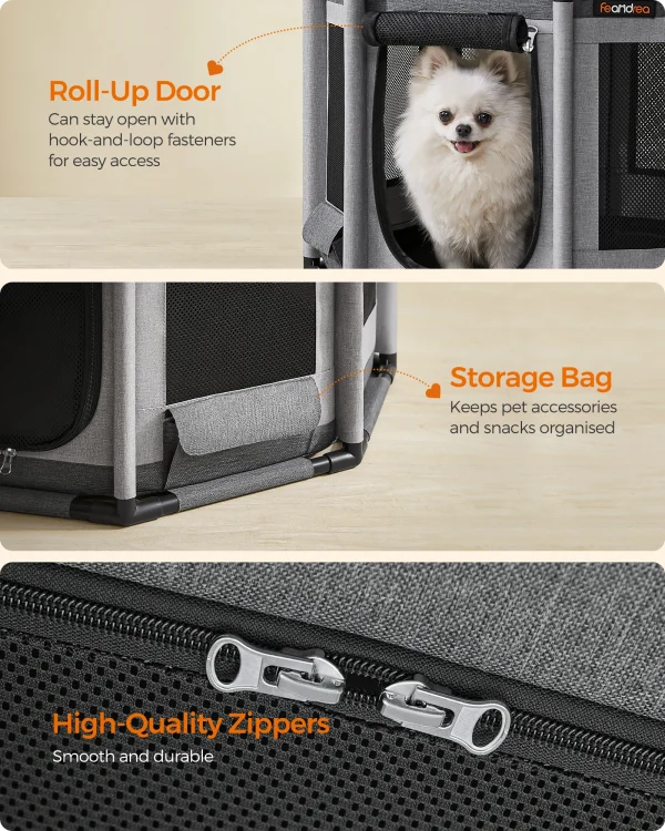 Oxford Fabric Dog Playpen, Breathable Mesh