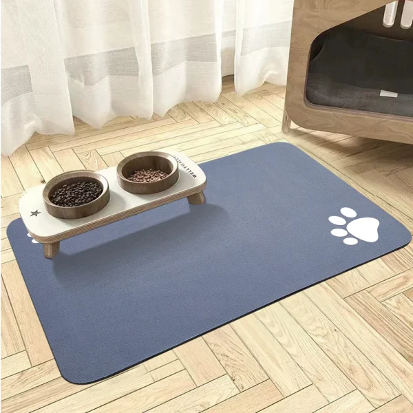 Anti-Slip Pet Food Mat, Washable, Quick Drying