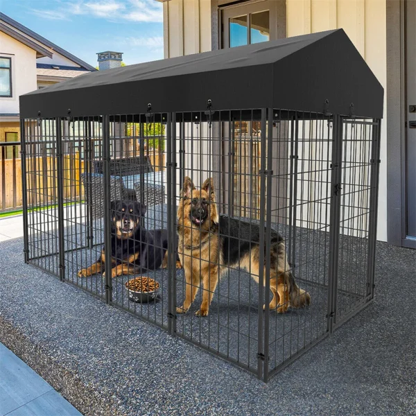 Heavy Duty Large Dog Kennel - Welded Metal