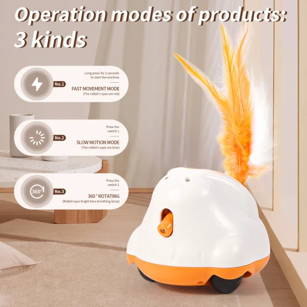 Automatic Sensor Cat Toy, Interactive Smart Robotic Electronic Feather Teaser