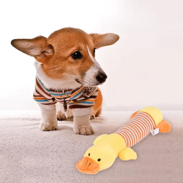 Plush Animal Chew Toy - Squeaky Puppy