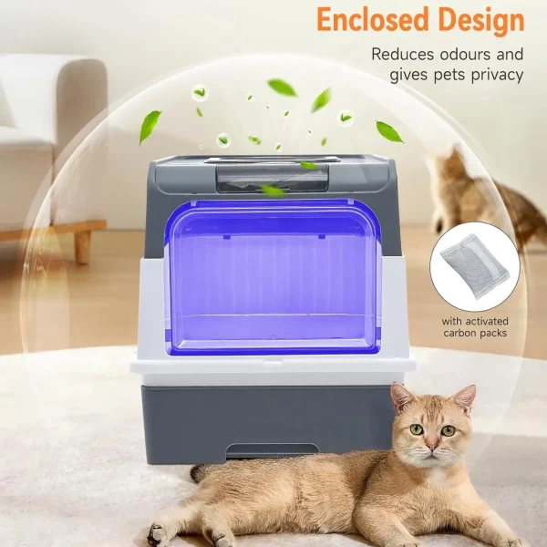 UV Sterilization Cat Litter Box  with Odor Control