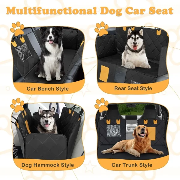 Dog Car Seat Cover Non-Slip W/ Mesh Window