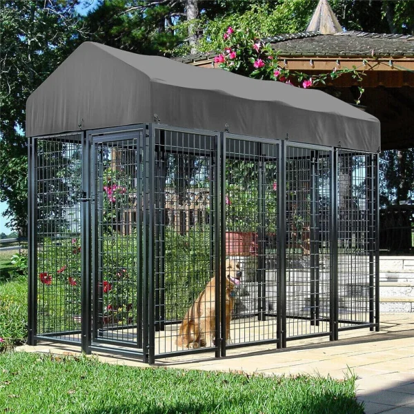 Heavy Duty Large Dog Kennel - Welded Metal