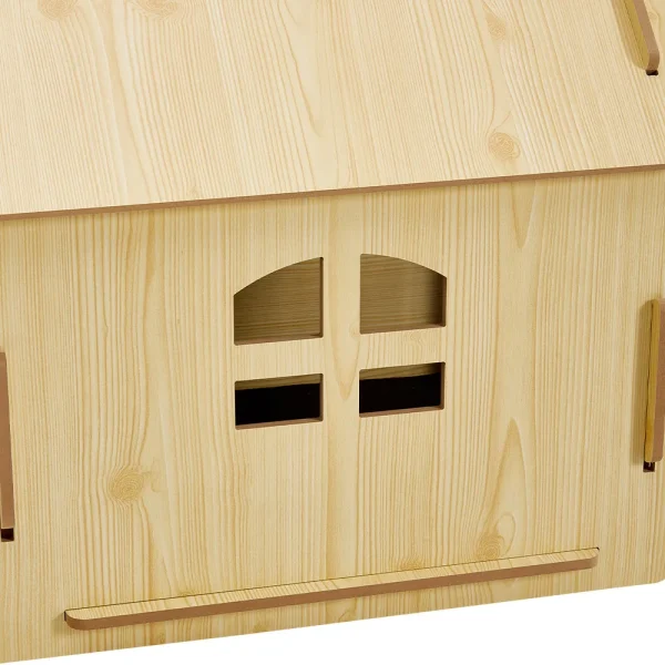 Tieker Wooden Pet Dog House with Wire Door and Window Pet Furniture Dog Cage Cat Cage Outdoor Wooden House Kennel