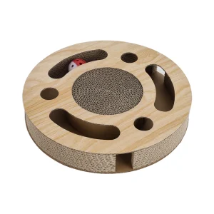Tieker round cat scratching toy wear-resistant, corrugated paper