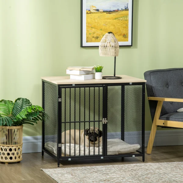 Dog Crate Furniture with Soft Cushion, for Indoor Use