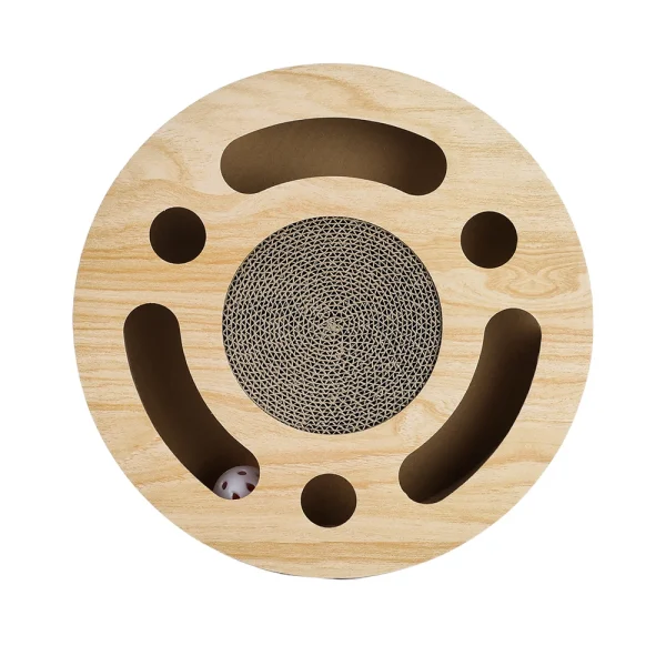 Tieker round cat scratching toy wear-resistant, corrugated paper