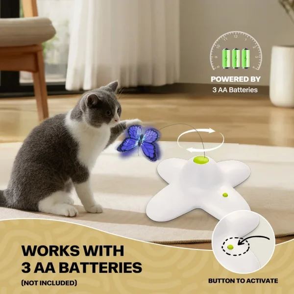 Cat Toy, Flutter Bug Interactive Electronic Cat Stimulating Toy