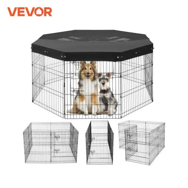 Dog Playpen Foldable Metal Exercise