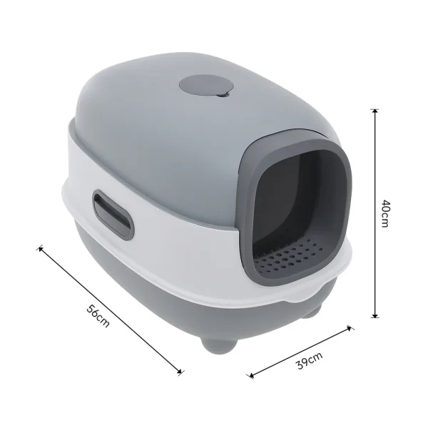 Large Hooded Cat Toilet Litter Box with UV Sterilization
