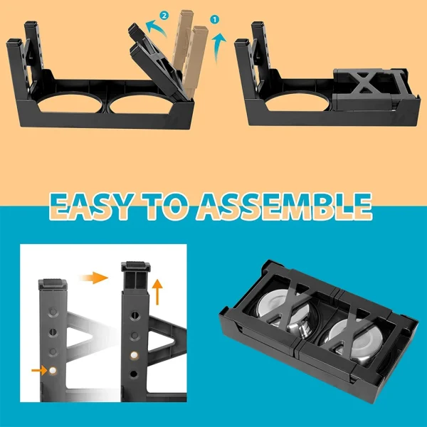 5-Level Adjustable Elevated Dog Feeder with 2 Bowls