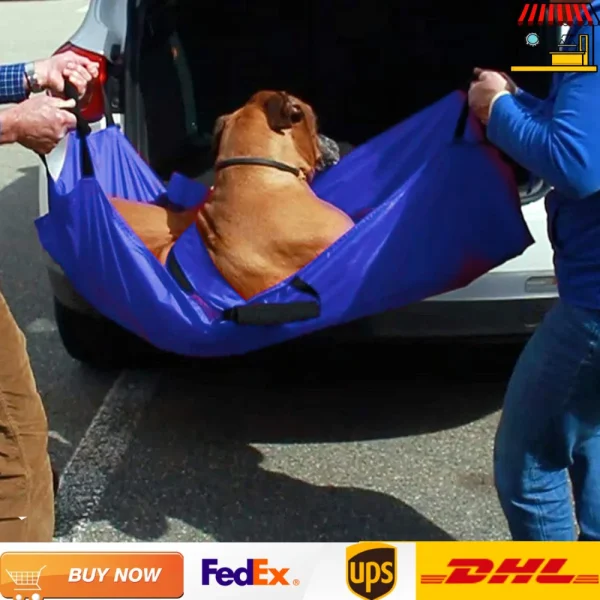 Blue Nylon Anti-Bite Pet Stretcher | 60kg Emergency Rescue Equipment