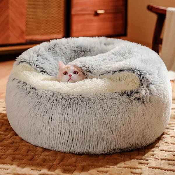 Tieker Plush Pet Bed Round Cat and Dog Soft Bed Pet Mattress