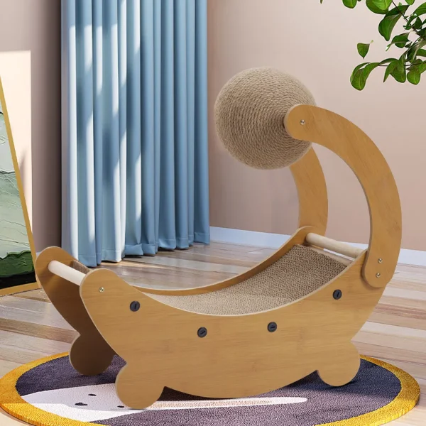 Tieker Moon Boat Shaped, Cat Scratching Board