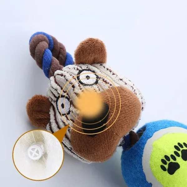Corduroy Tennis Cotton Rope Dog Toy