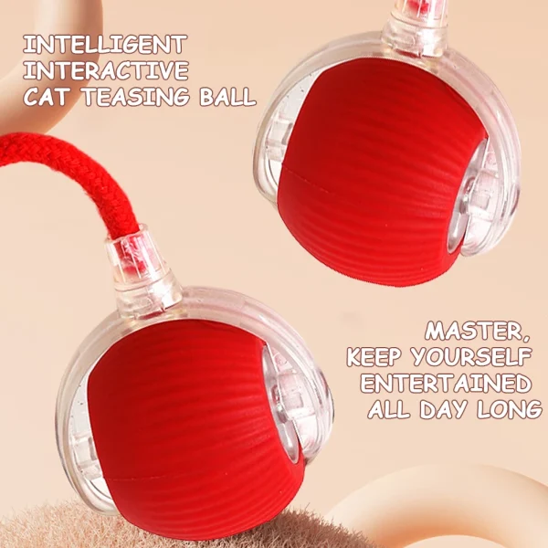 2/1PCS Interactive Ball Cat Toys Automatic Electric Fast Rolling Ball
