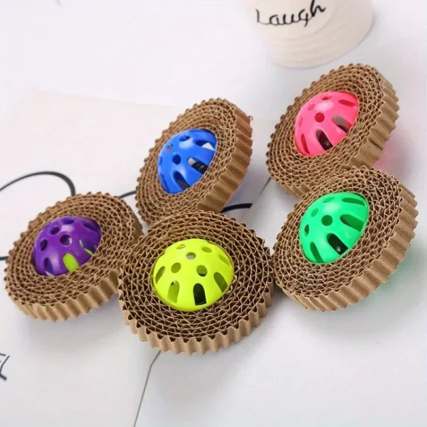 10pcs Cat Scratching Ball Cat Toys Interactive CatsTraining Toys Bite Resistance Kitten Playing Toys Pet Supplies Random Color