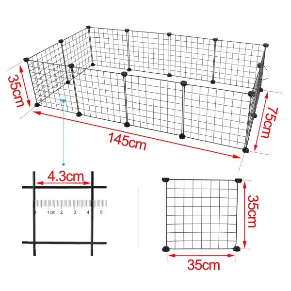 Outdoor Pet Playpen with Adjustable Wire