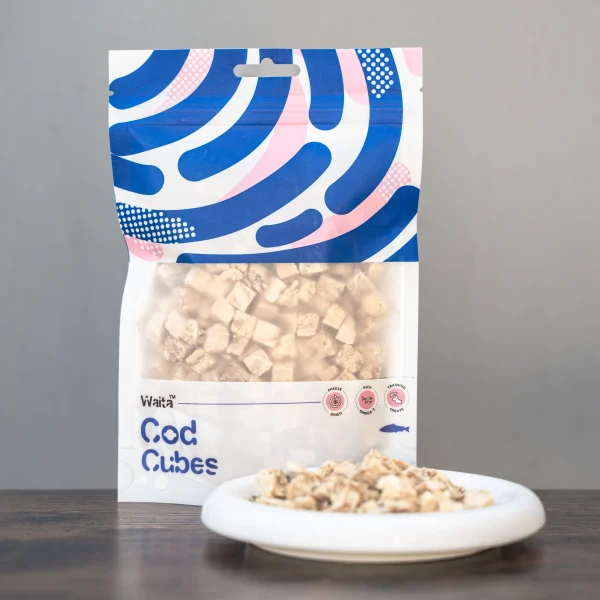 Waita Freeze Dried Cod Cubes Training Pet Treats 40g