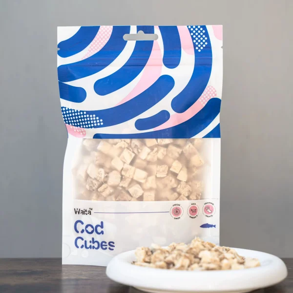 Waita Freeze Dried Cod Cubes Training Pet Treats 40g