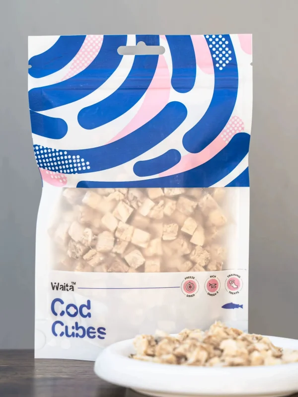 Waita Freeze Dried Cod Cubes Training Pet Treats 40g