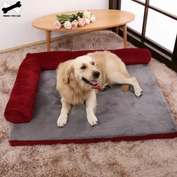 Soft Pet Bed with Washable Cover And Detachable Mat
