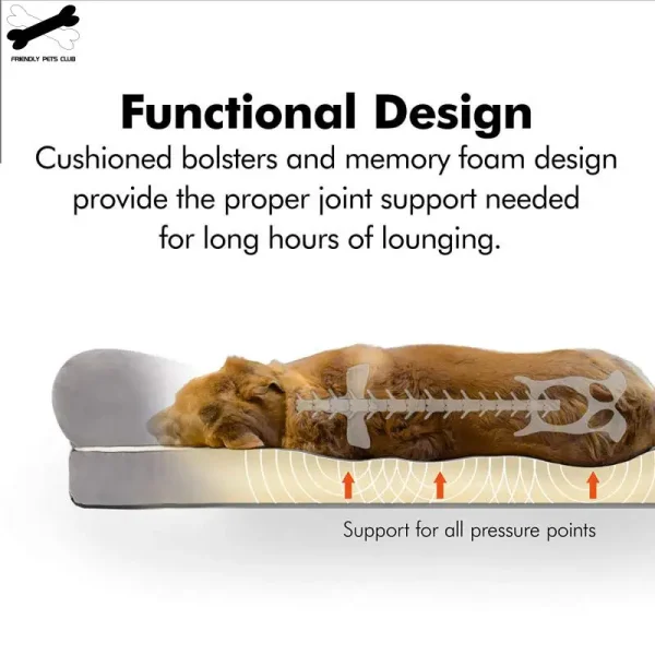 Soft Pet Bed with Washable Cover And Detachable Mat