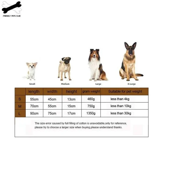 Soft Pet Bed with Washable Cover And Detachable Mat
