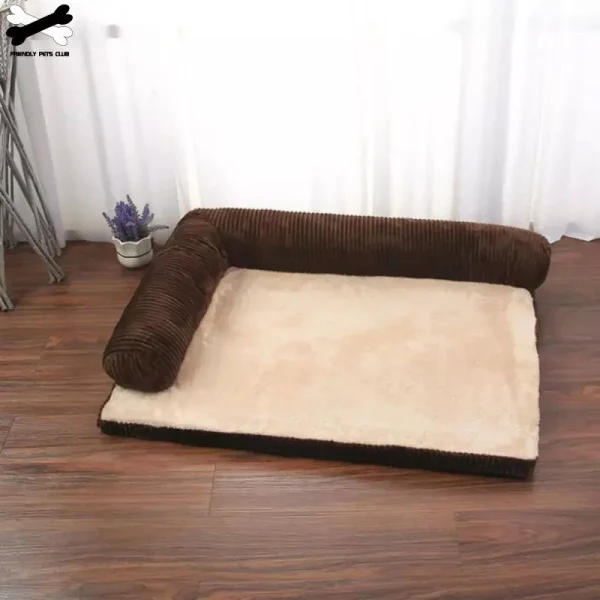 Soft Pet Bed with Washable Cover And Detachable Mat