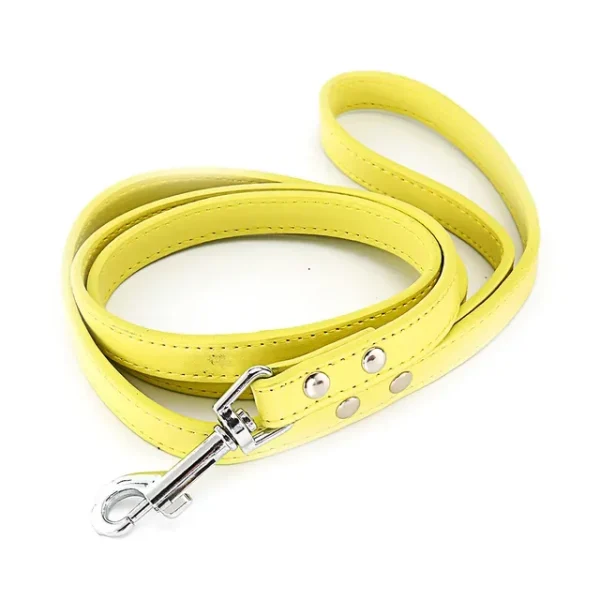 Leather Dog Leash, 6 Colors Solid Dog Training Leashes