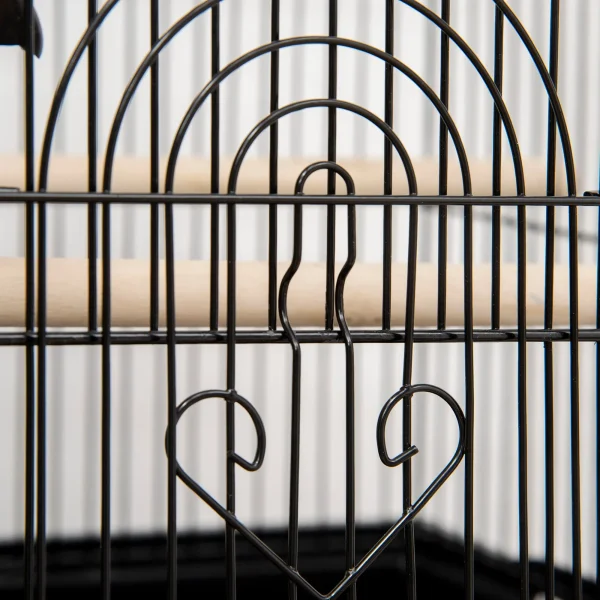 Metal Bird Cage Small With Perch and Food Container