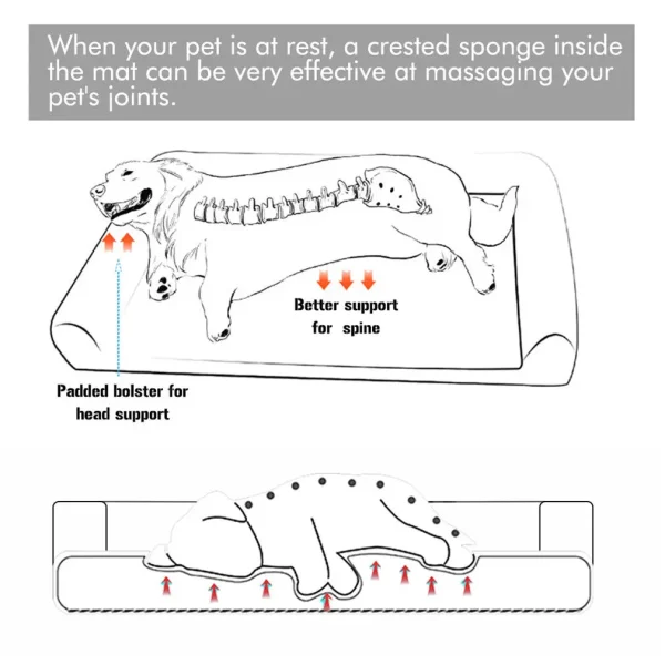 Extra Large Orthopedic Pet Mattress with Removable Washable