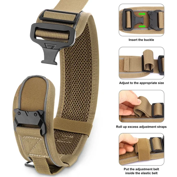 Durable Tactical Dog Collar, Adjustable Nylon Military Collar