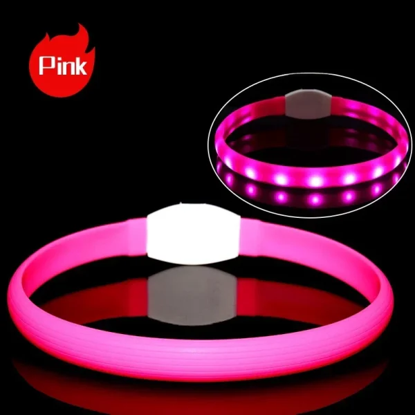 New Led Luminous Dog Collar PVC Waterproof With Usb