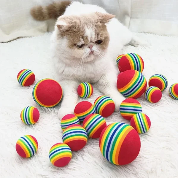 Cat Ball Toy, Interactive Rainbow Ball