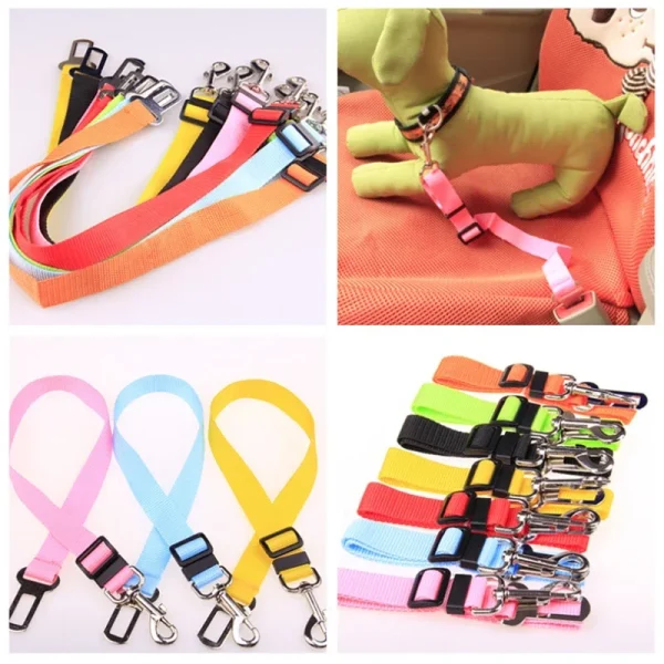 Dog Car Seat Belt with Adjustable Harness Lead