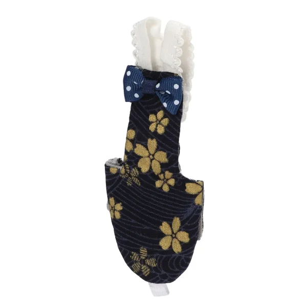 Adjustable Bird Diaper with Golden Flower Pattern - 10x20cm (4x8 inches)