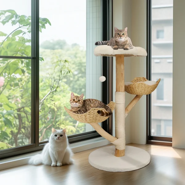 Large Tree Tower for Indoor, Cats Multi-Level Plush Condo