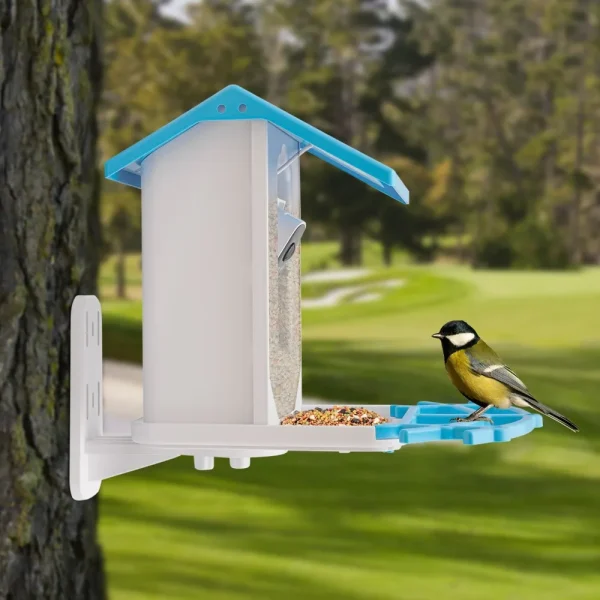 Smart Bird Feeder with USB Solar Panel Charging and Camera