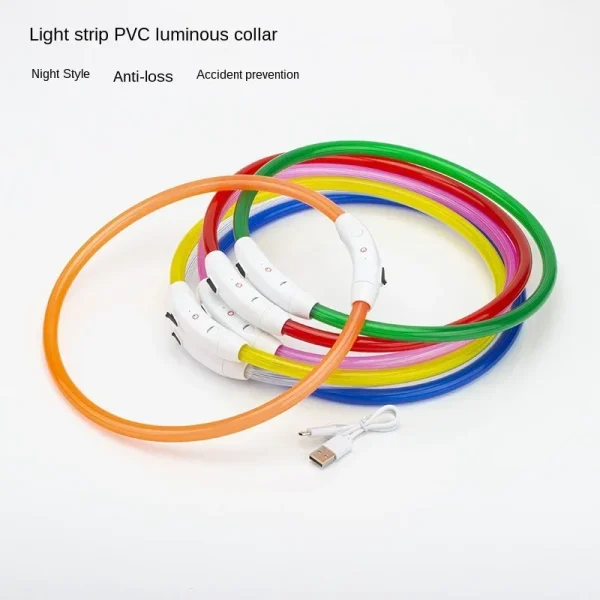 Dog Collar With Led Light, USB Rechargeable