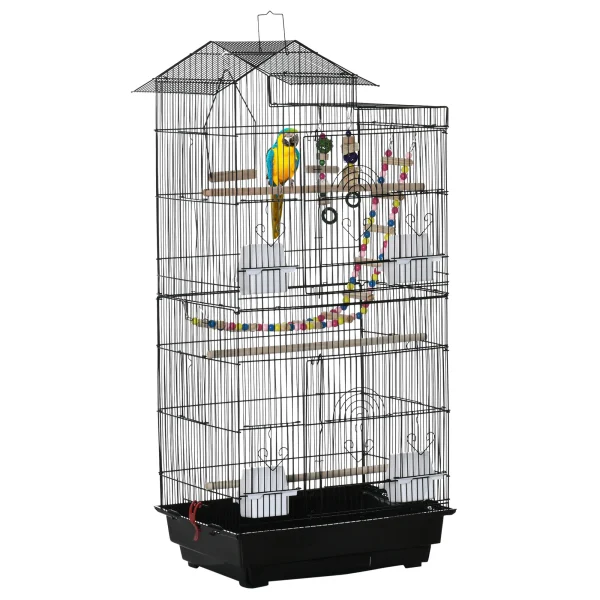 PawHut Bird Cage for Budgies, Finches, Canaries w/ Accessories