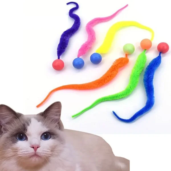 Interactive Cat Toy, Colorful Bouncing Ball