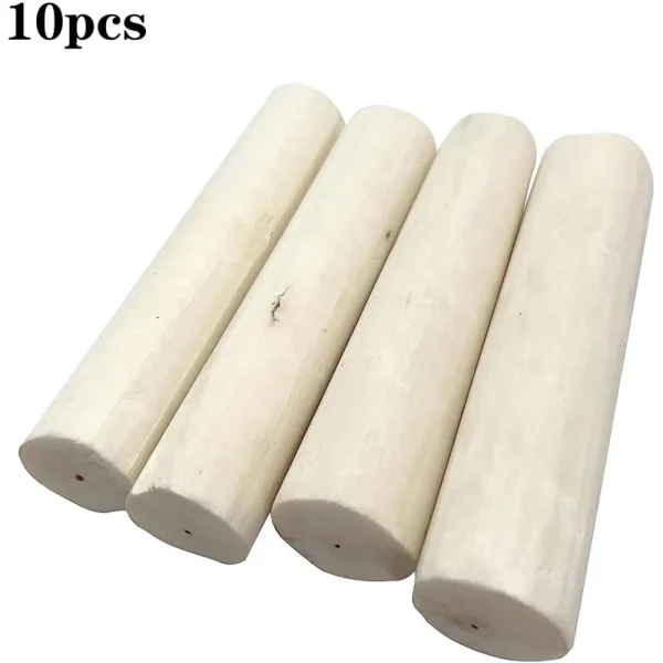 10 Pcs Bird Parrot Chewing Toys, Natural Edible Root Stem Sola Wood Stick