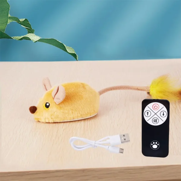 Interactive Cat Toy, Rechargeable Moving Mouse