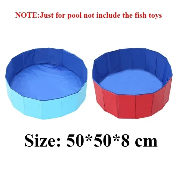 Cat Pool Toy Play Water Puppy Dog Cat Bath Pool Tub Toys Turtle Starfish Octopus Summer Cool Foldable Pet Cleaning Water Basin