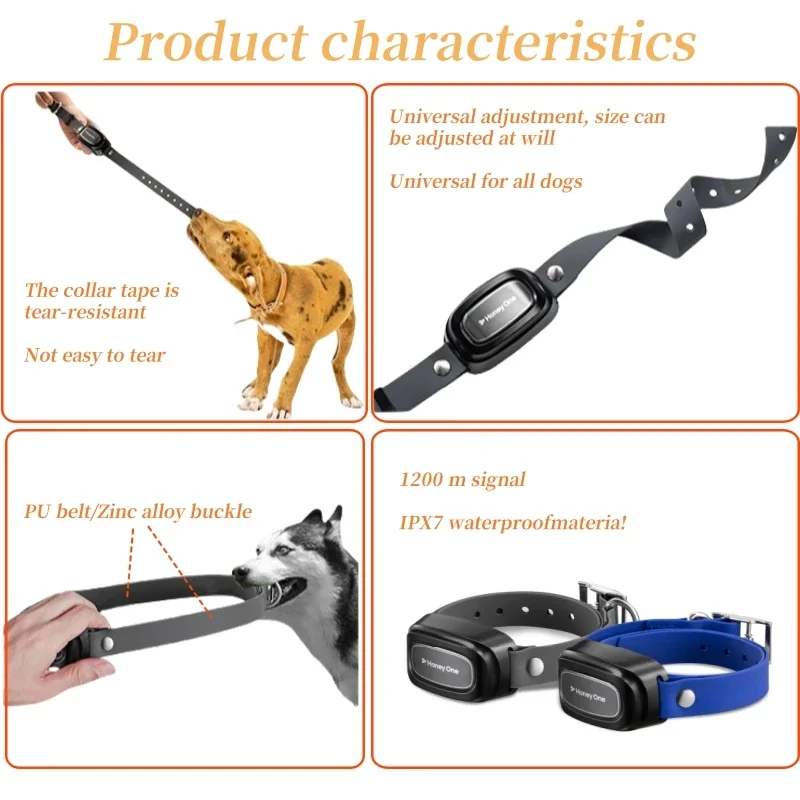 3500FT Digital Dog Training Collar, Bark Deterrents