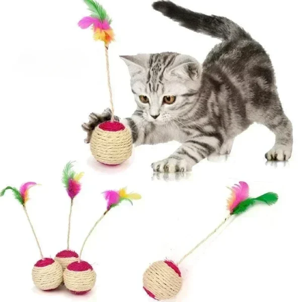 1Pc Cat Toy, Sisal Scratching Ball